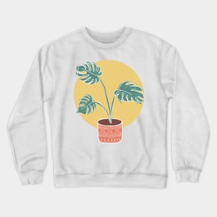 Monstera plant Crewneck Sweatshirt